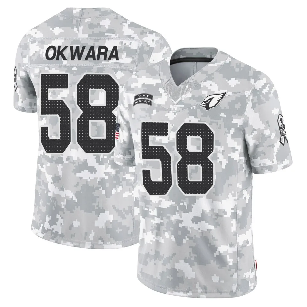 Men's Arizona Cardinals Julian Okwara Nike 2024 Salute To Service Limited Arctic Camo Jersey Men's Arizona Cardinals Julian Okwara Nike 2024 Salute To Service Limited Arctic Camo Jersey