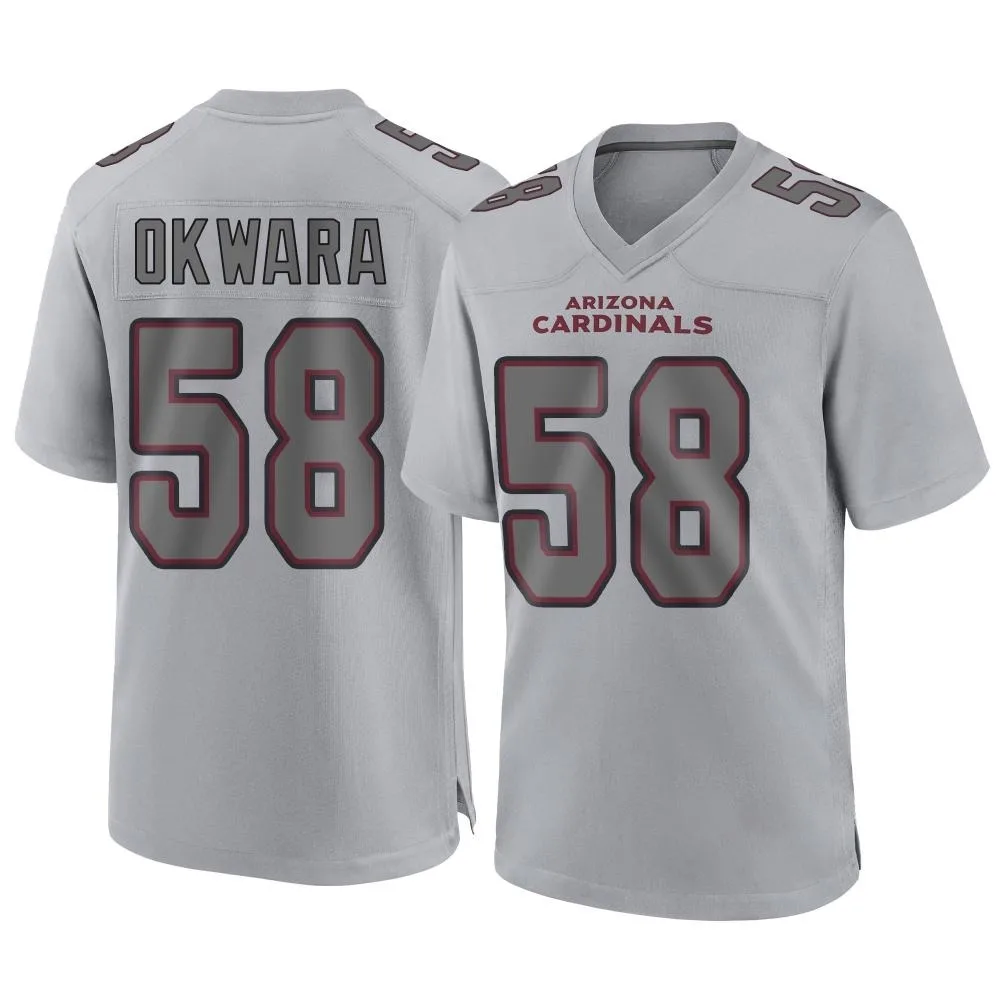Men's Arizona Cardinals Julian Okwara Nike Atmosphere Fashion Game Gray Jersey Men's Arizona Cardinals Julian Okwara Nike Atmosphere Fashion Game Gray Jersey