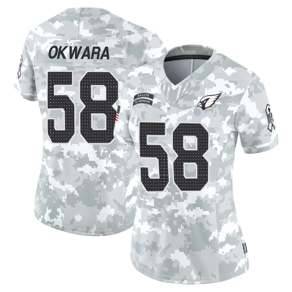 Women's Arizona Cardinals Julian Okwara Nike 2024 Salute To Service Limited Arctic Camo Jersey Women's Arizona Cardinals Julian Okwara Nike 2024 Salute To Service Limited Arctic Camo Jersey