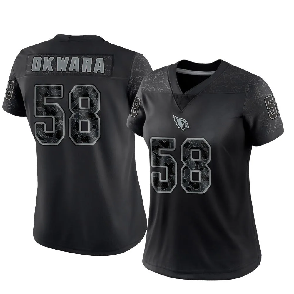 Women's Arizona Cardinals Julian Okwara Nike Reflective Limited Black Jersey Women's Arizona Cardinals Julian Okwara Nike Reflective Limited Black Jersey