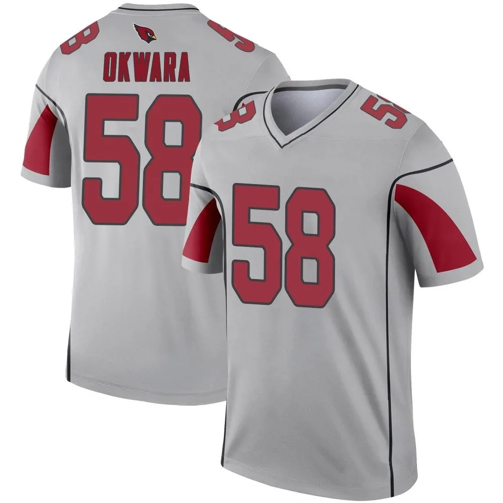 Youth Arizona Cardinals Julian Okwara Nike Inverted Silver Legend Jersey Youth Arizona Cardinals Julian Okwara Nike Inverted Silver Legend Jersey