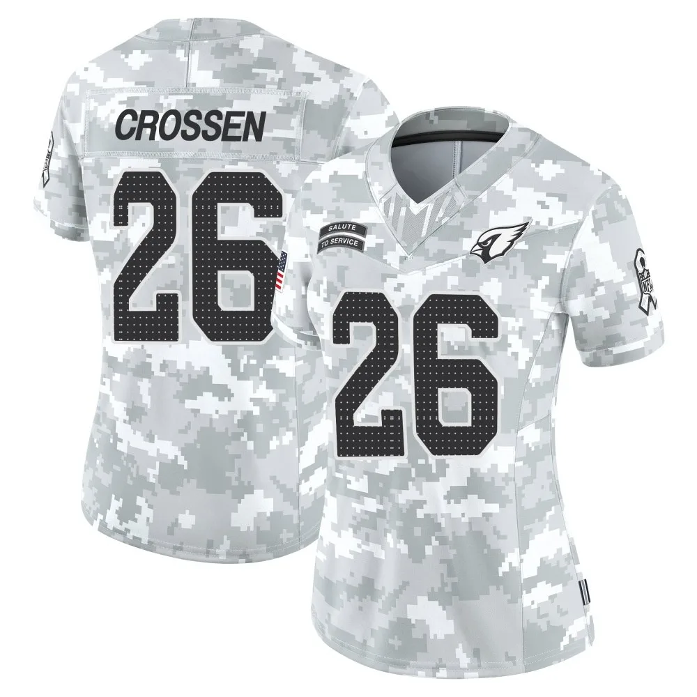 Women's Arizona Cardinals Keion Crossen Nike 2024 Salute To Service Limited Arctic Camo Jersey Women's Arizona Cardinals Keion Crossen Nike 2024 Salute To Service Limited Arctic Camo Jersey