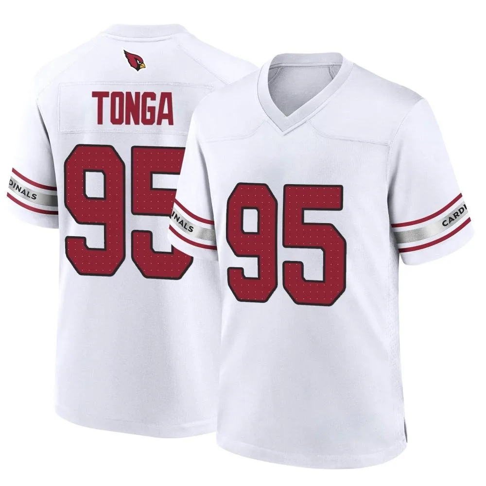 Men's Arizona Cardinals Khyiris Tonga Nike Game White Jersey Men's Arizona Cardinals Khyiris Tonga Nike Game White Jersey
