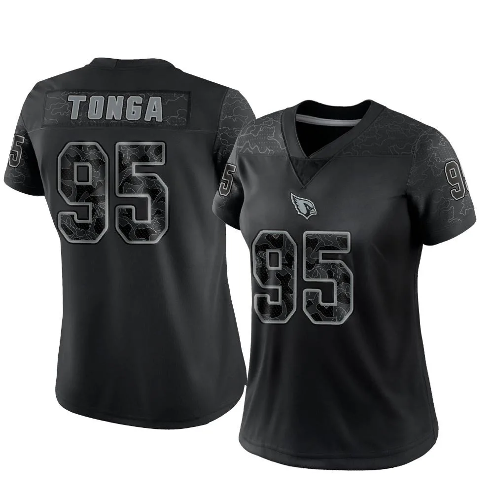 Women's Arizona Cardinals Khyiris Tonga Nike Reflective Limited Black Jersey Women's Arizona Cardinals Khyiris Tonga Nike Reflective Limited Black Jersey