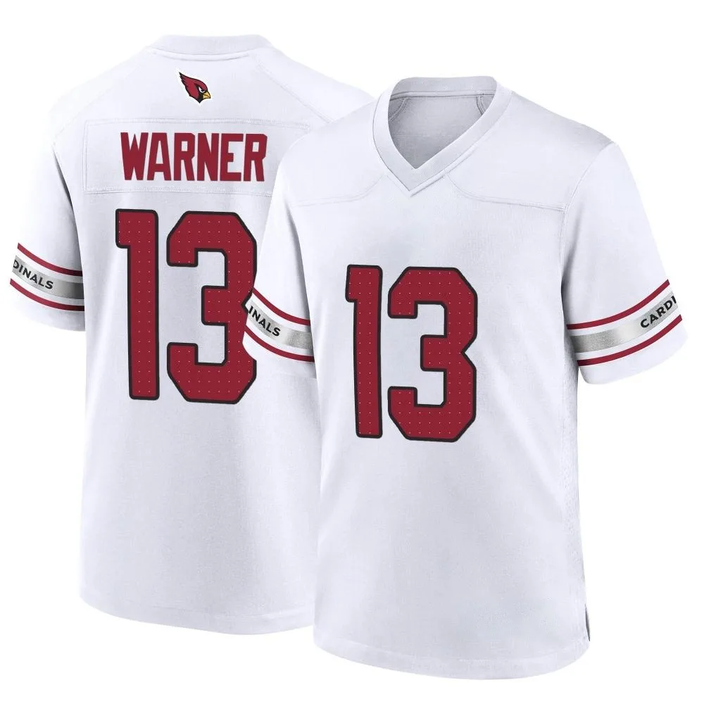 Men's Arizona Cardinals Kurt Warner Nike Game White Jersey Men's Arizona Cardinals Kurt Warner Nike Game White Jersey