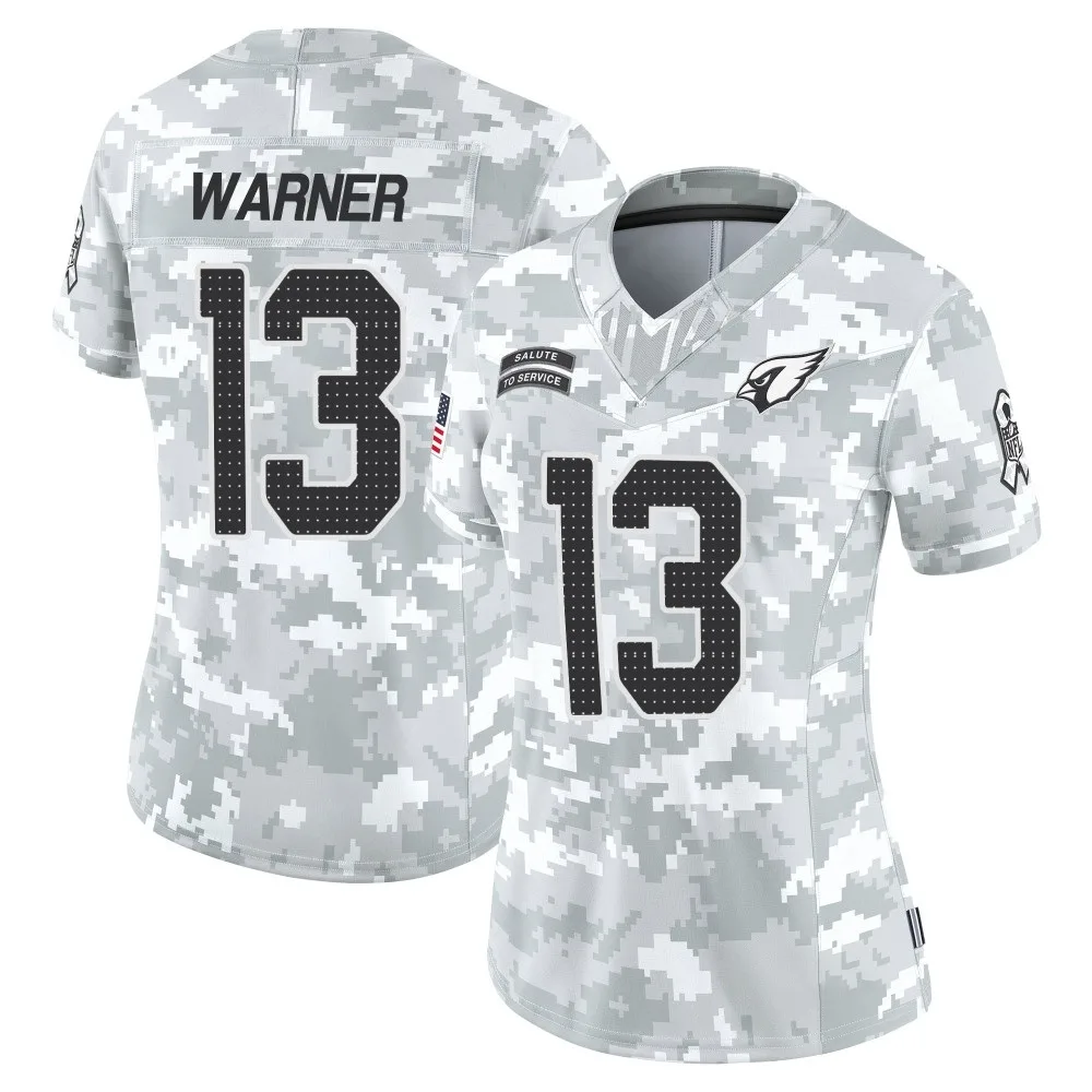 Women's Arizona Cardinals Kurt Warner Nike 2024 Salute To Service Limited Arctic Camo Jersey Women's Arizona Cardinals Kurt Warner Nike 2024 Salute To Service Limited Arctic Camo Jersey