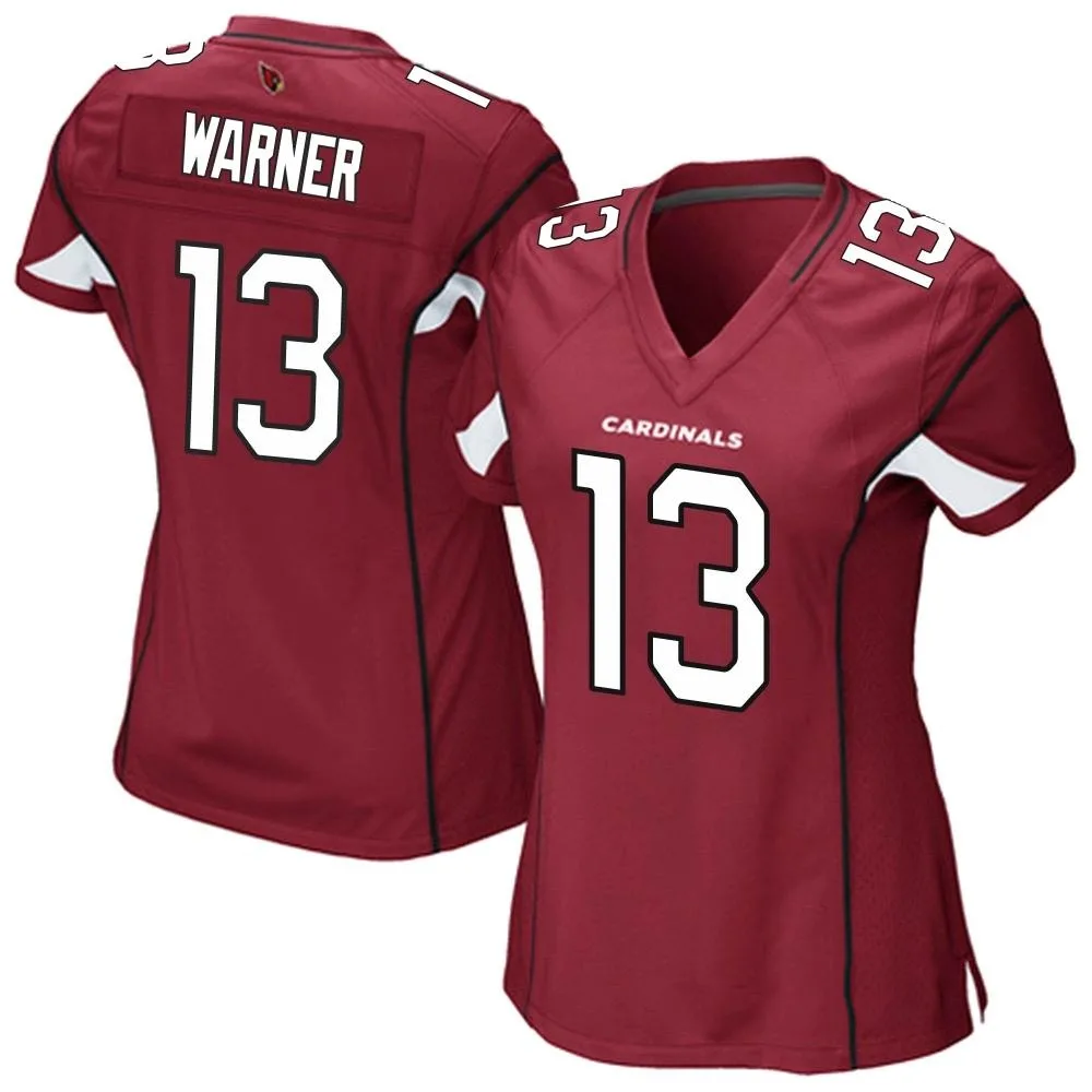 Women's Arizona Cardinals Kurt Warner Nike Cardinal Team Color Game Jersey Women's Arizona Cardinals Kurt Warner Nike Cardinal Team Color Game Jersey
