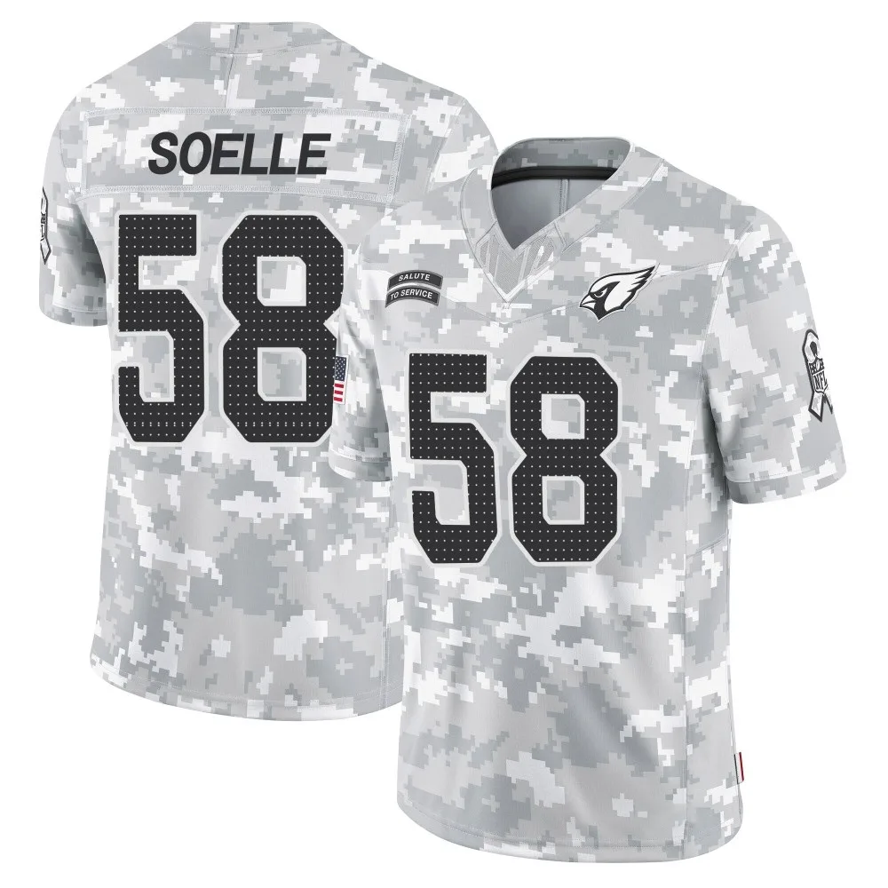 Men's Arizona Cardinals Kyle Soelle Nike 2024 Salute To Service Limited Arctic Camo Jersey Men's Arizona Cardinals Kyle Soelle Nike 2024 Salute To Service Limited Arctic Camo Jersey