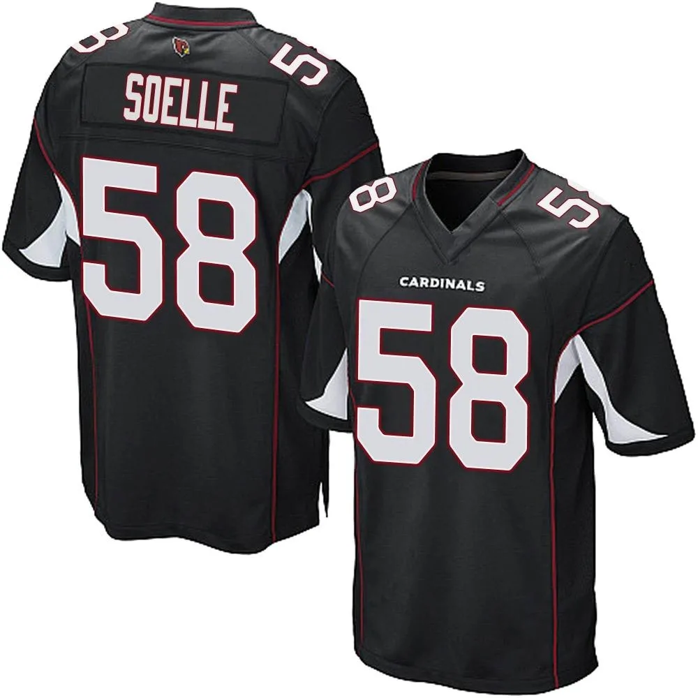 Men's Arizona Cardinals Kyle Soelle Nike Alternate Game Black Jersey Men's Arizona Cardinals Kyle Soelle Nike Alternate Game Black Jersey