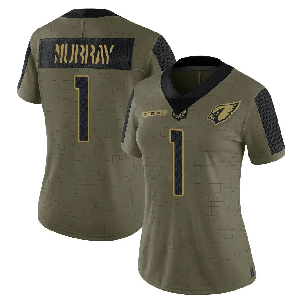 Women's Arizona Cardinals Kyler Murray Nike 2021 Salute To Service Limited Olive Jersey Women's Arizona Cardinals Kyler Murray Nike 2021 Salute To Service Limited Olive Jersey