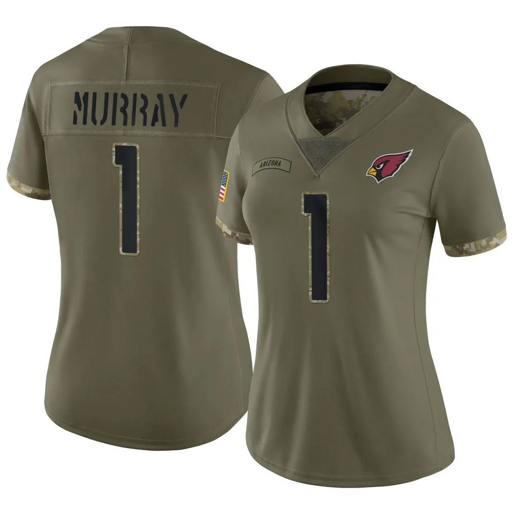 Women's Arizona Cardinals Kyler Murray Nike 2022 Salute To Service Limited Olive Jersey Women's Arizona Cardinals Kyler Murray Nike 2022 Salute To Service Limited Olive Jersey