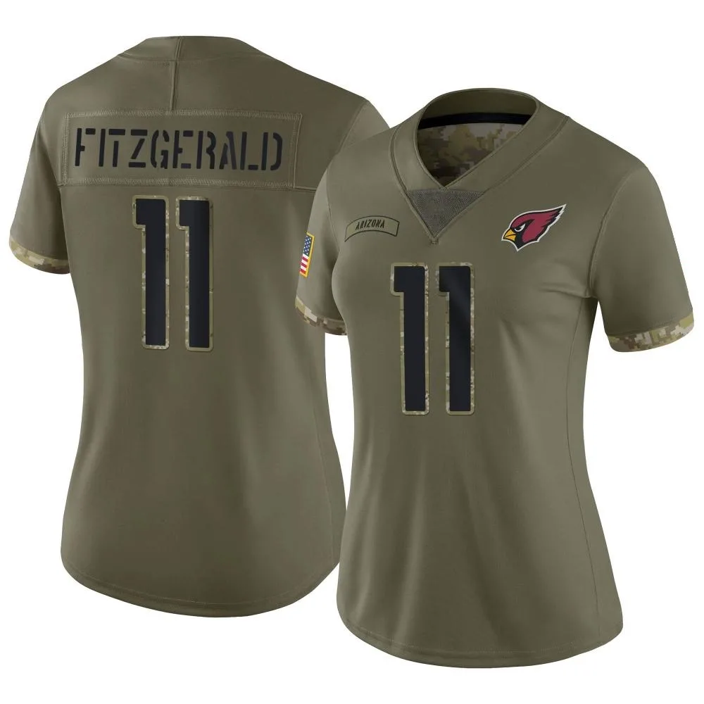 Women's Arizona Cardinals Larry Fitzgerald Nike 2022 Salute To Service Limited Olive Jersey Women's Arizona Cardinals Larry Fitzgerald Nike 2022 Salute To Service Limited Olive Jersey