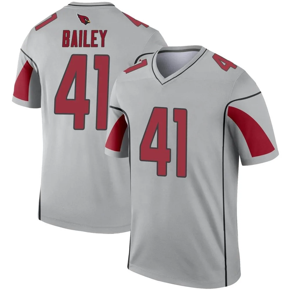 Men's Arizona Cardinals Markus Bailey Nike Inverted Silver Legend Jersey Men's Arizona Cardinals Markus Bailey Nike Inverted Silver Legend Jersey