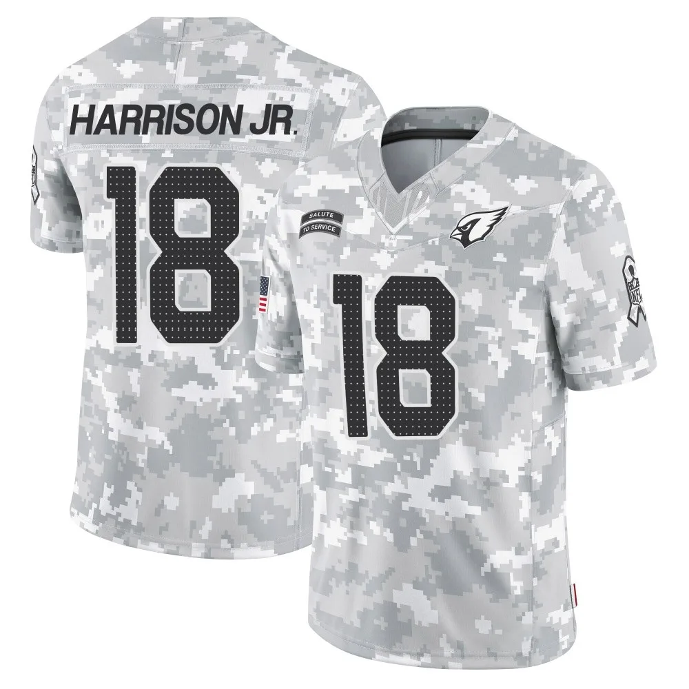Men's Arizona Cardinals Marvin Harrison Jr. Nike 2024 Salute To Service Limited Arctic Camo Jersey Men's Arizona Cardinals Marvin Harrison Jr. Nike 2024 Salute To Service Limited Arctic Camo Jersey