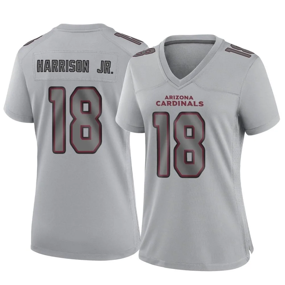 Women's Arizona Cardinals Marvin Harrison Jr. Nike Atmosphere Fashion Game Gray Jersey Women's Arizona Cardinals Marvin Harrison Jr. Nike Atmosphere Fashion Game Gray Jersey