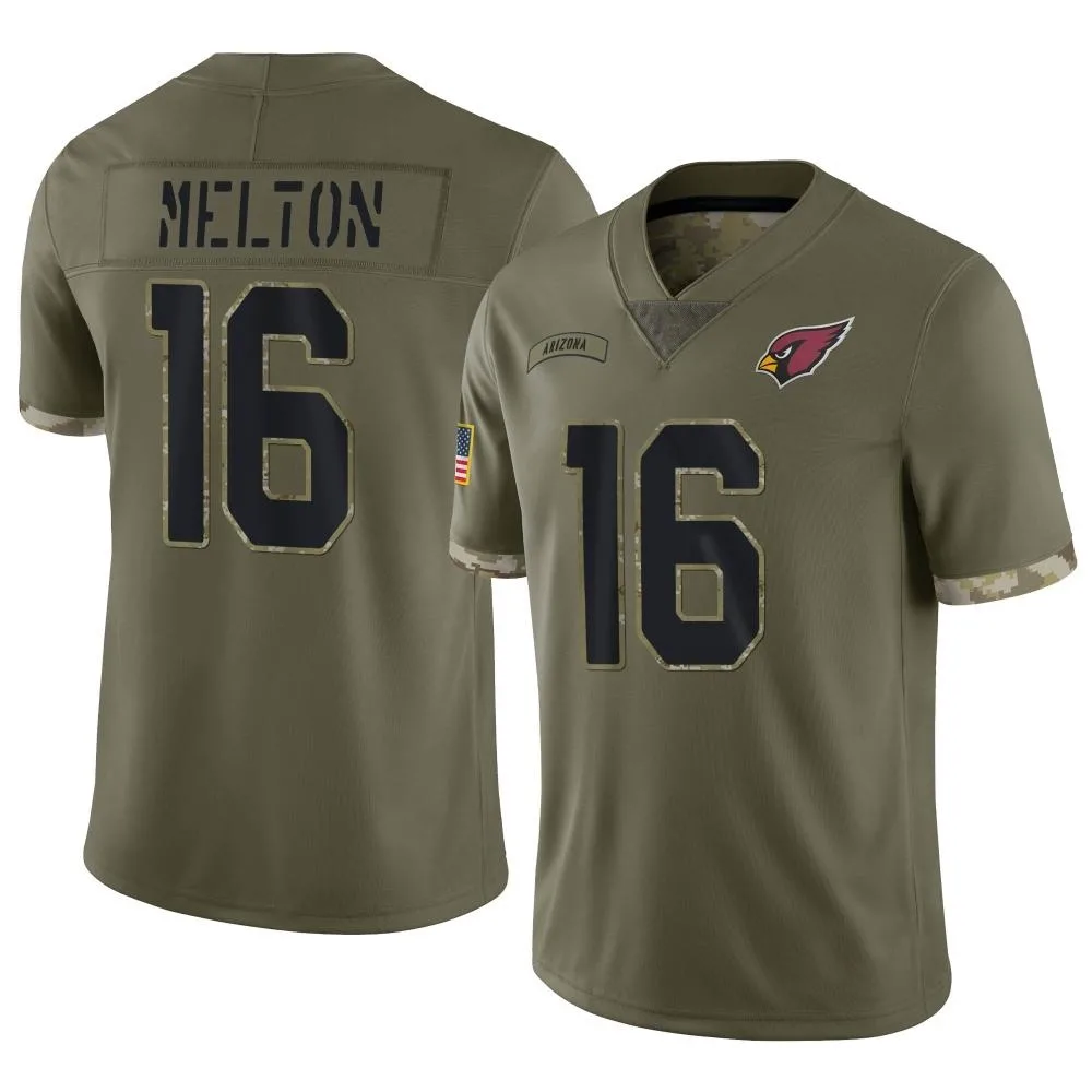 Men's Arizona Cardinals Max Melton Nike 2022 Salute To Service Limited Olive Jersey Men's Arizona Cardinals Max Melton Nike 2022 Salute To Service Limited Olive Jersey