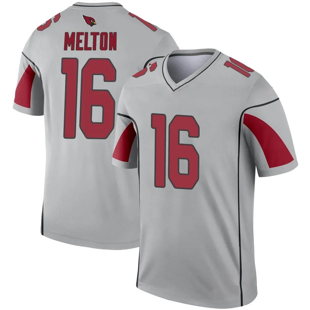 Youth Arizona Cardinals Max Melton Nike Inverted Silver Legend Jersey Youth Arizona Cardinals Max Melton Nike Inverted Silver Legend Jersey