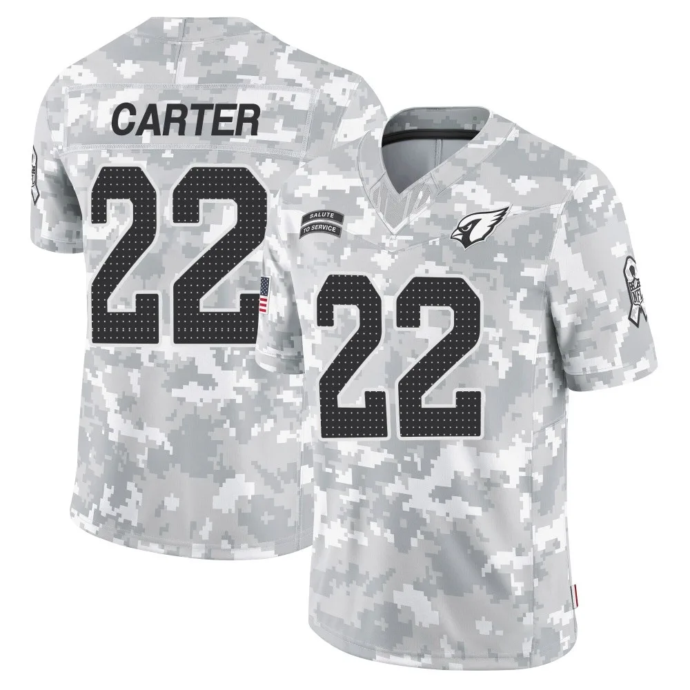Men's Arizona Cardinals Michael Carter Nike 2024 Salute To Service Limited Arctic Camo Jersey Men's Arizona Cardinals Michael Carter Nike 2024 Salute To Service Limited Arctic Camo Jersey