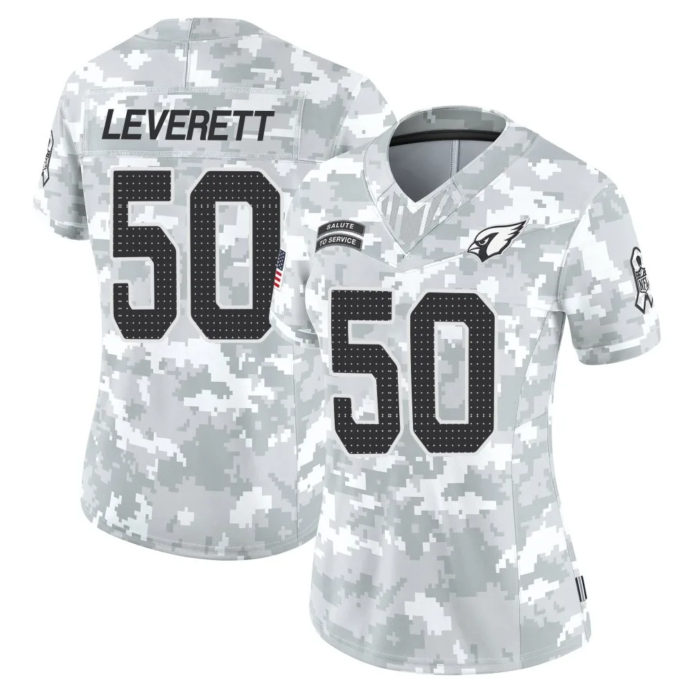 Women's Arizona Cardinals Nick Leverett Nike 2024 Salute To Service Limited Arctic Camo Jersey Women's Arizona Cardinals Nick Leverett Nike 2024 Salute To Service Limited Arctic Camo Jersey