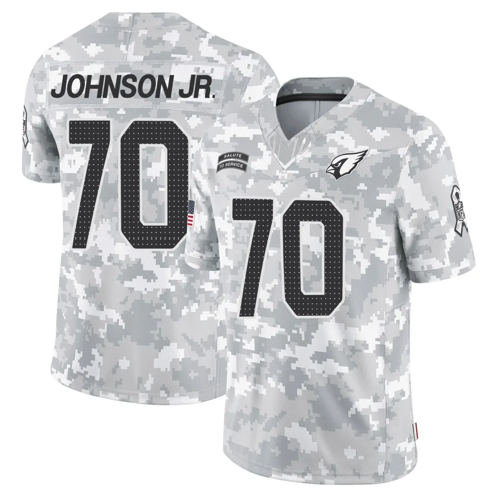 Men's Arizona Cardinals Paris Johnson Jr. Nike 2024 Salute To Service Limited Arctic Camo Jersey Men's Arizona Cardinals Paris Johnson Jr. Nike 2024 Salute To Service Limited Arctic Camo Jersey