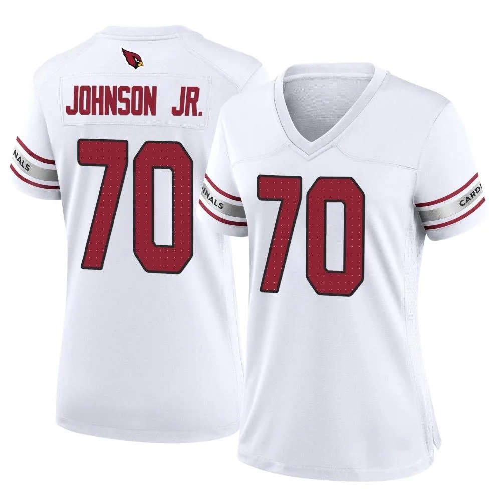 Women's Arizona Cardinals Paris Johnson Jr. Nike Game White Jersey Women's Arizona Cardinals Paris Johnson Jr. Nike Game White Jersey