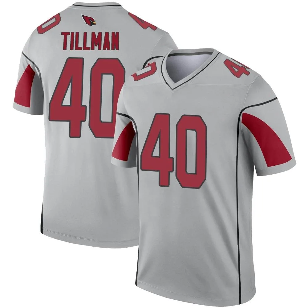 Men's Arizona Cardinals Pat Tillman Nike Inverted Silver Legend Jersey Men's Arizona Cardinals Pat Tillman Nike Inverted Silver Legend Jersey