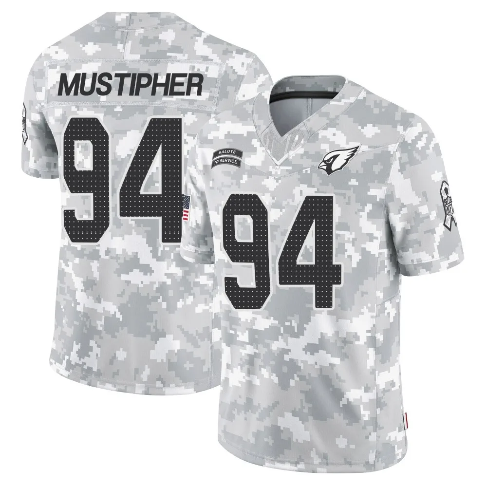 Men's Arizona Cardinals Pj Mustipher Nike 2024 Salute To Service Limited Arctic Camo Jersey Men's Arizona Cardinals Pj Mustipher Nike 2024 Salute To Service Limited Arctic Camo Jersey