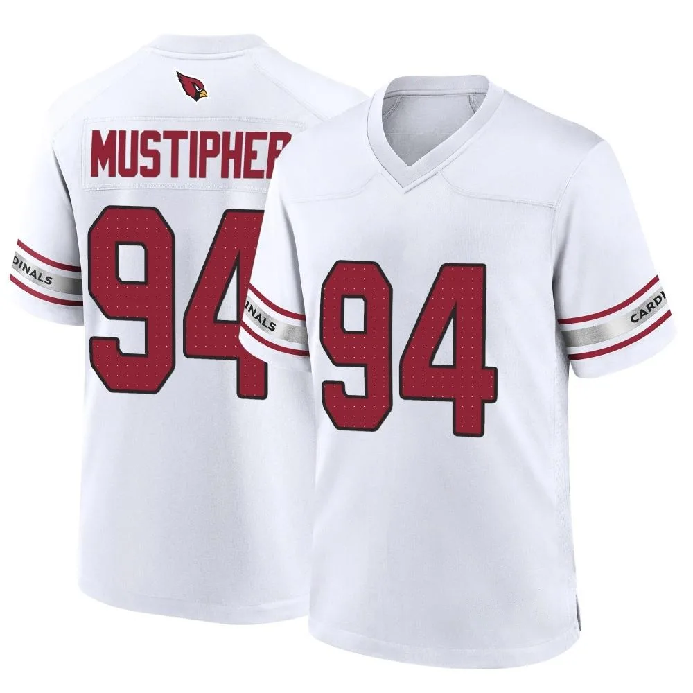 Men's Arizona Cardinals Pj Mustipher Nike Game White Jersey Men's Arizona Cardinals Pj Mustipher Nike Game White Jersey