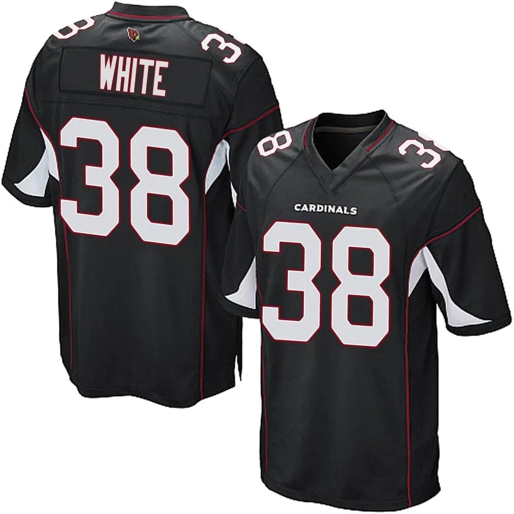Men's Arizona Cardinals Quavian White Nike Alternate Game Black Jersey Men's Arizona Cardinals Quavian White Nike Alternate Game Black Jersey