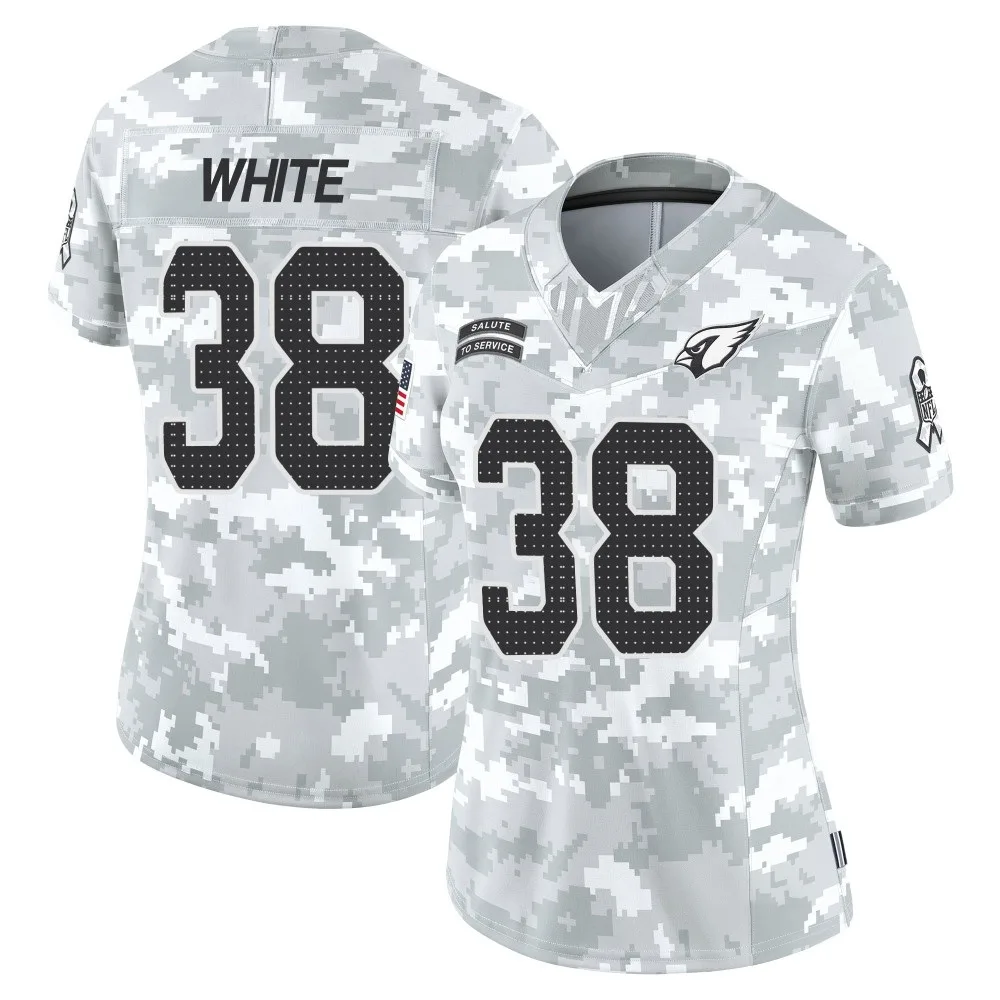 Women's Arizona Cardinals Quavian White Nike 2024 Salute To Service Limited Arctic Camo Jersey Women's Arizona Cardinals Quavian White Nike 2024 Salute To Service Limited Arctic Camo Jersey
