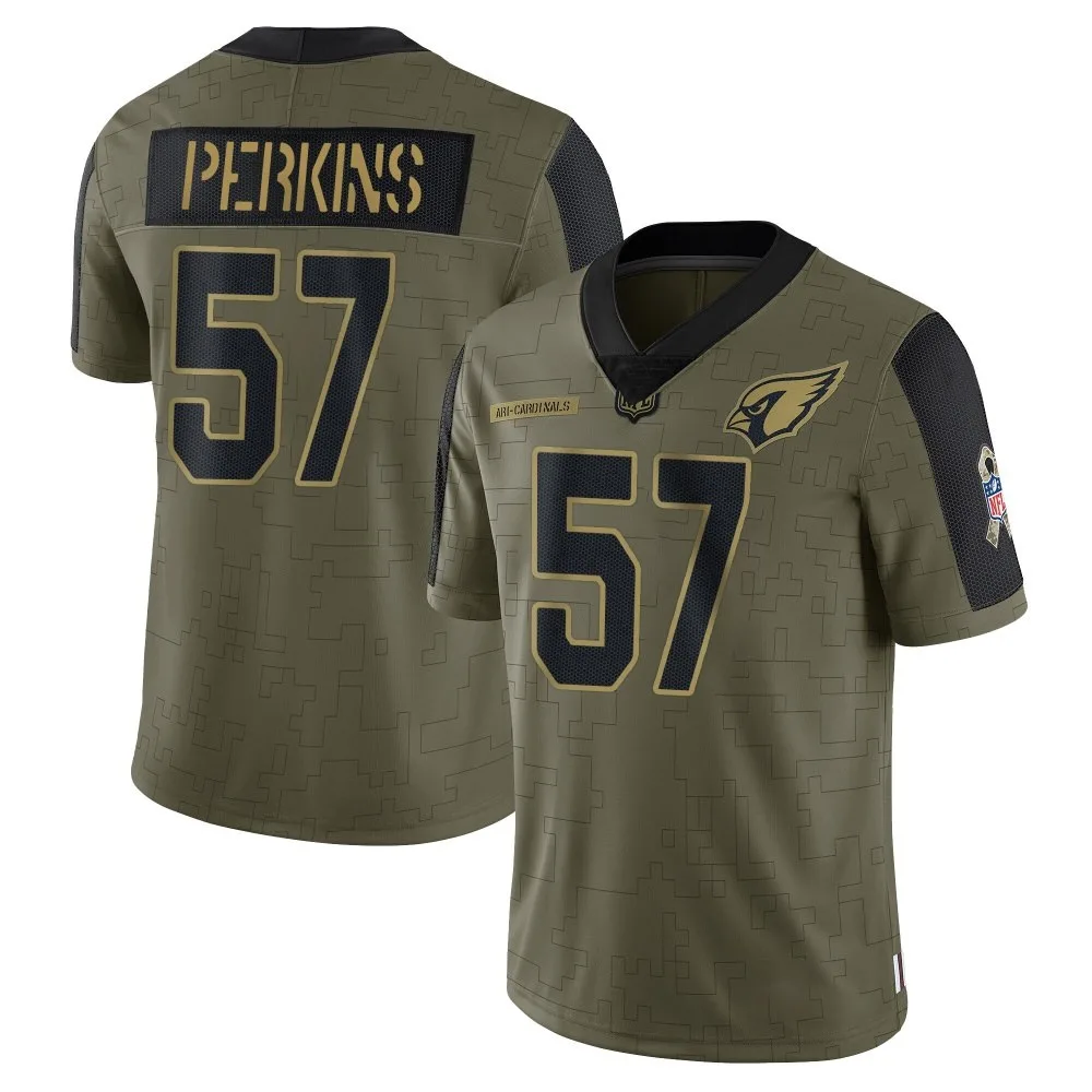 Men's Arizona Cardinals Ronnie Perkins Nike 2021 Salute To Service Limited Olive Jersey Men's Arizona Cardinals Ronnie Perkins Nike 2021 Salute To Service Limited Olive Jersey