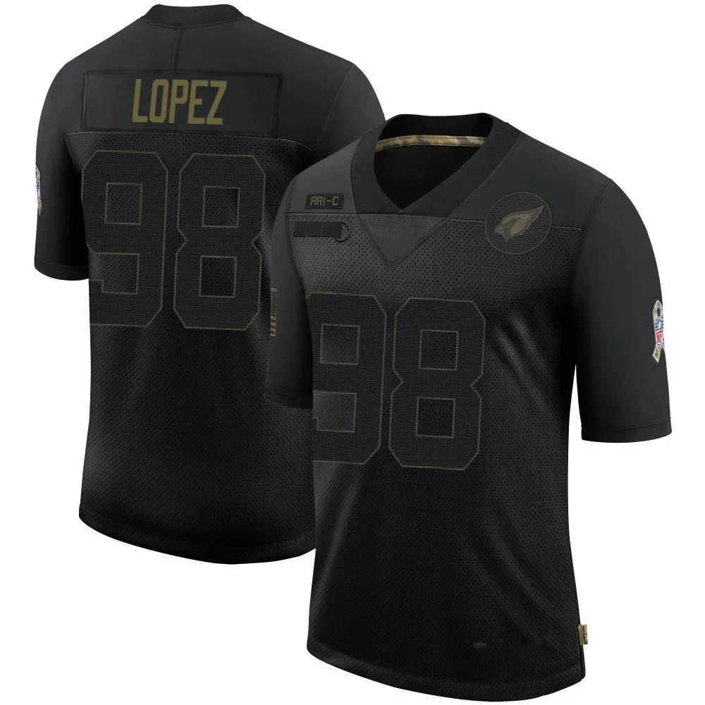 Men's Arizona Cardinals Roy Lopez Nike 2020 Salute To Service Limited Black Jersey Men's Arizona Cardinals Roy Lopez Nike 2020 Salute To Service Limited Black Jersey