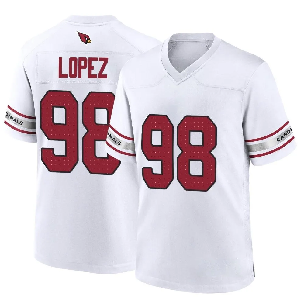 Men's Arizona Cardinals Roy Lopez Nike Game White Jersey Men's Arizona Cardinals Roy Lopez Nike Game White Jersey