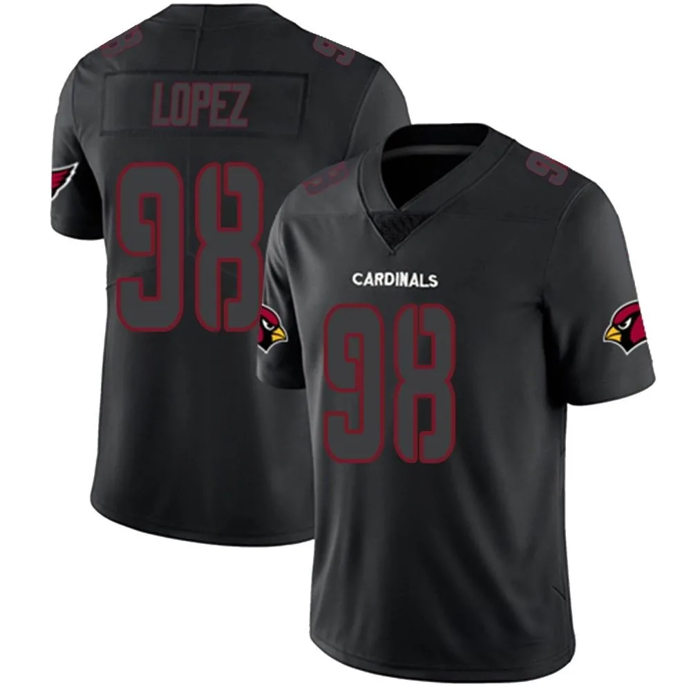 Men's Arizona Cardinals Roy Lopez Nike Limited Black Impact Jersey Men's Arizona Cardinals Roy Lopez Nike Limited Black Impact Jersey
