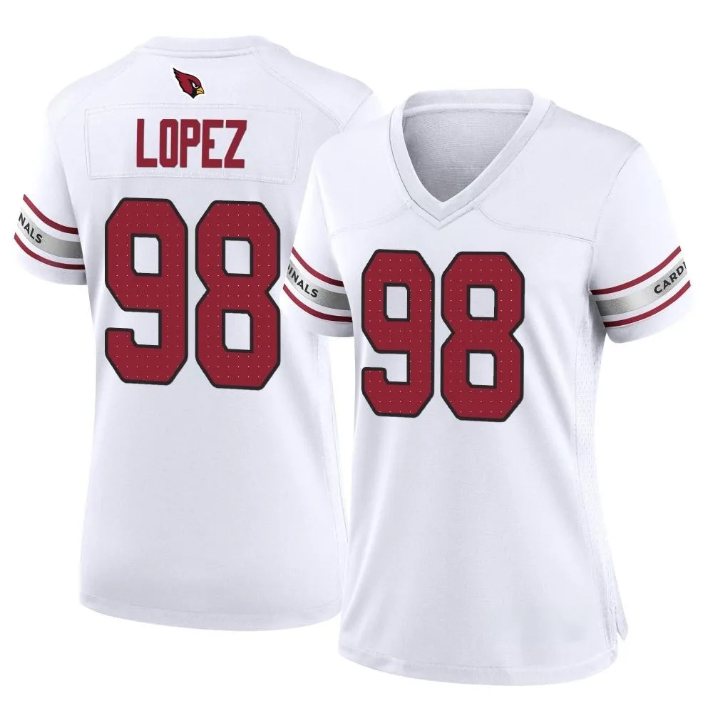 Women's Arizona Cardinals Roy Lopez Nike Game White Jersey Women's Arizona Cardinals Roy Lopez Nike Game White Jersey