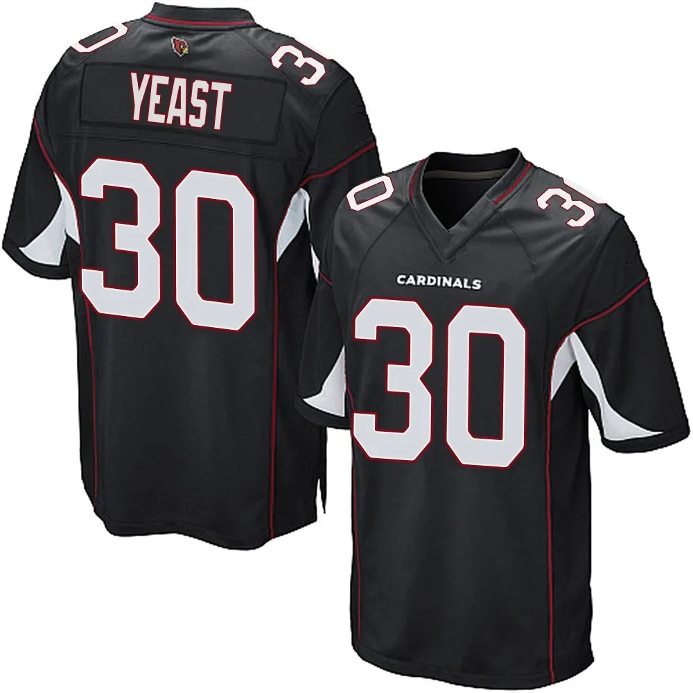 Men's Arizona Cardinals Russ Yeast Nike Alternate Game Black Jersey Men's Arizona Cardinals Russ Yeast Nike Alternate Game Black Jersey