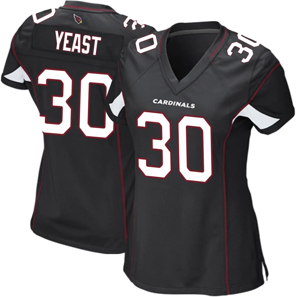 Women's Arizona Cardinals Russ Yeast Nike Alternate Game Black Jersey Women's Arizona Cardinals Russ Yeast Nike Alternate Game Black Jersey