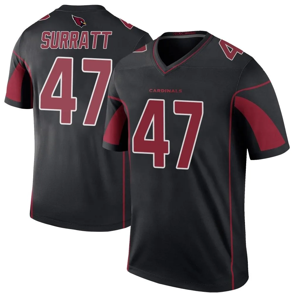 Men's Arizona Cardinals Sage Surratt Nike Color Rush Legend Black Jersey Men's Arizona Cardinals Sage Surratt Nike Color Rush Legend Black Jersey