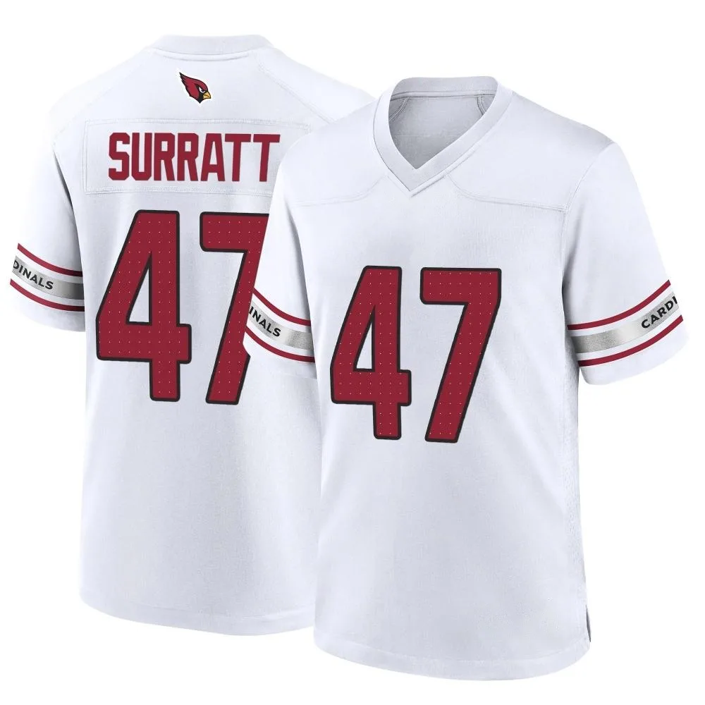 Men's Arizona Cardinals Sage Surratt Nike Game White Jersey Men's Arizona Cardinals Sage Surratt Nike Game White Jersey