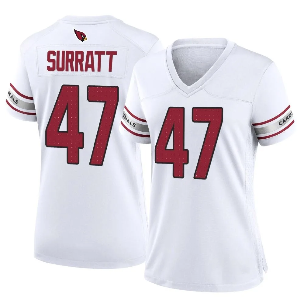 Women's Arizona Cardinals Sage Surratt Nike Game White Jersey Women's Arizona Cardinals Sage Surratt Nike Game White Jersey