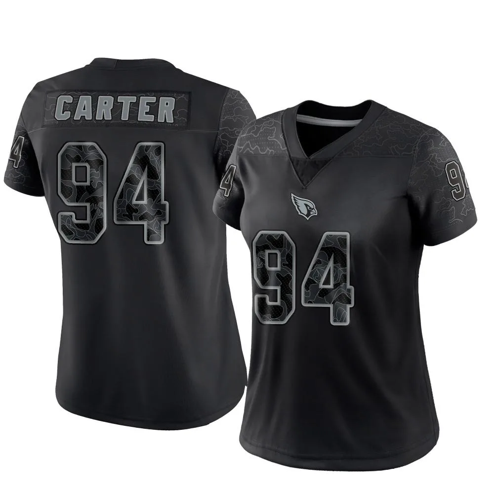 Women's Arizona Cardinals T.j. Carter Nike Reflective Limited Black Jersey Women's Arizona Cardinals T.j. Carter Nike Reflective Limited Black Jersey