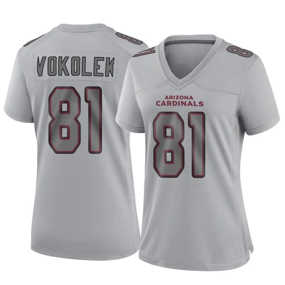 Women's Arizona Cardinals Travis Vokolek Nike Atmosphere Fashion Game Gray Jersey Women's Arizona Cardinals Travis Vokolek Nike Atmosphere Fashion Game Gray Jersey