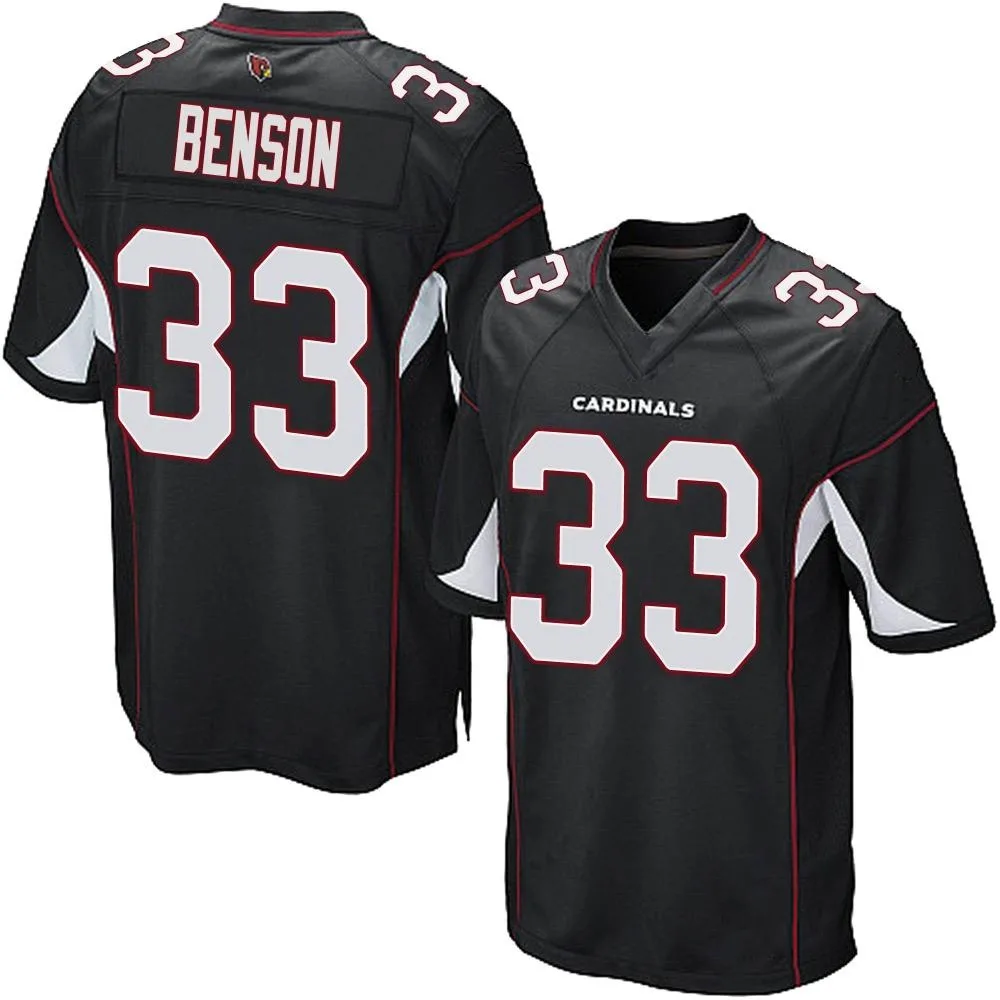 Men's Arizona Cardinals Trey Benson Nike Alternate Game Black Jersey Men's Arizona Cardinals Trey Benson Nike Alternate Game Black Jersey