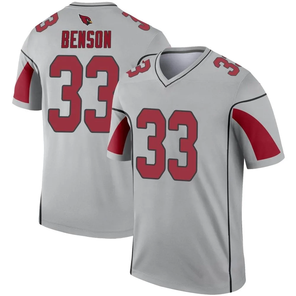 Youth Arizona Cardinals Trey Benson Nike Inverted Silver Legend Jersey Youth Arizona Cardinals Trey Benson Nike Inverted Silver Legend Jersey