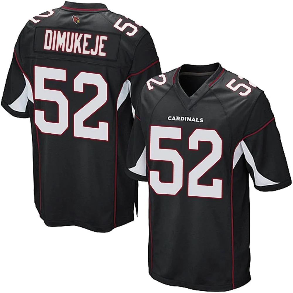 Men's Arizona Cardinals Victor Dimukeje Nike Alternate Game Black Jersey Men's Arizona Cardinals Victor Dimukeje Nike Alternate Game Black Jersey