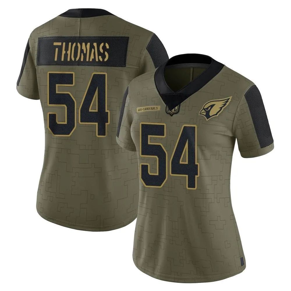 Women's Arizona Cardinals Xavier Thomas Nike 2021 Salute To Service Limited Olive Jersey Women's Arizona Cardinals Xavier Thomas Nike 2021 Salute To Service Limited Olive Jersey