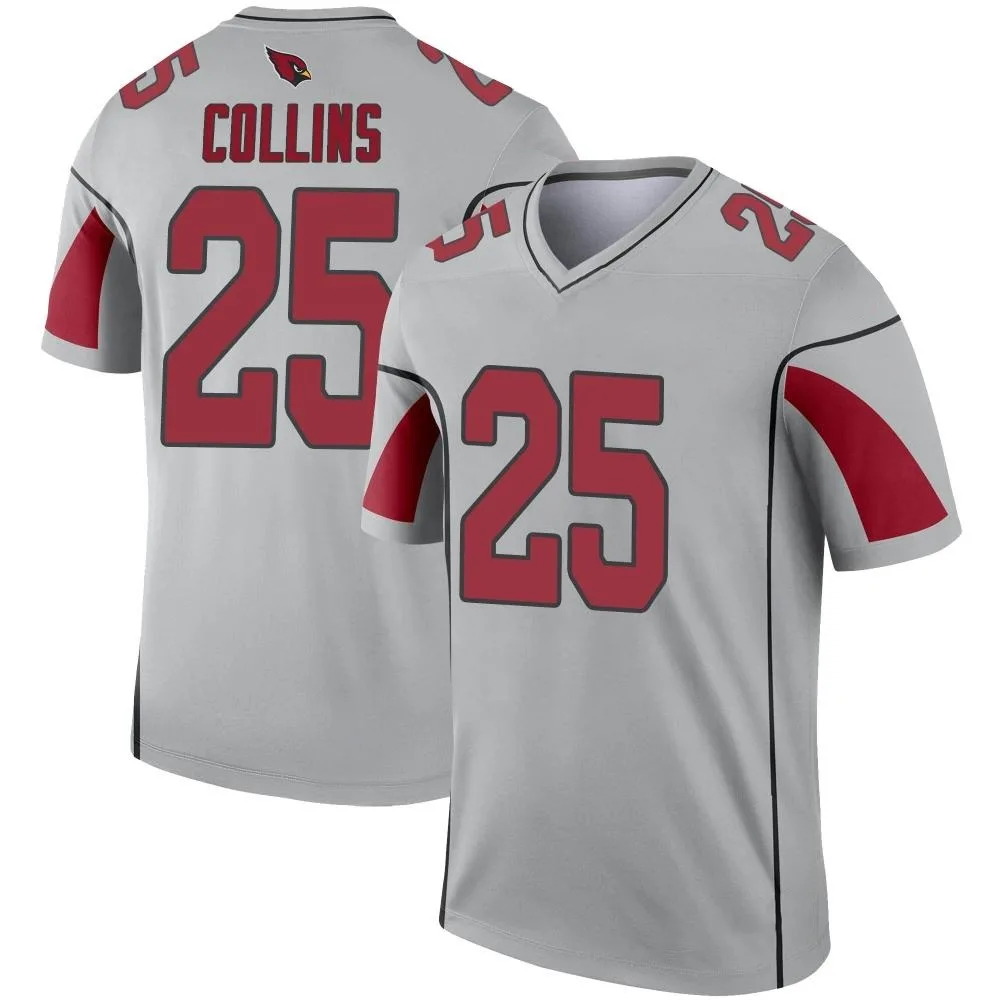 Men's Arizona Cardinals Zaven Collins Nike Inverted Silver Legend Jersey Men's Arizona Cardinals Zaven Collins Nike Inverted Silver Legend Jersey