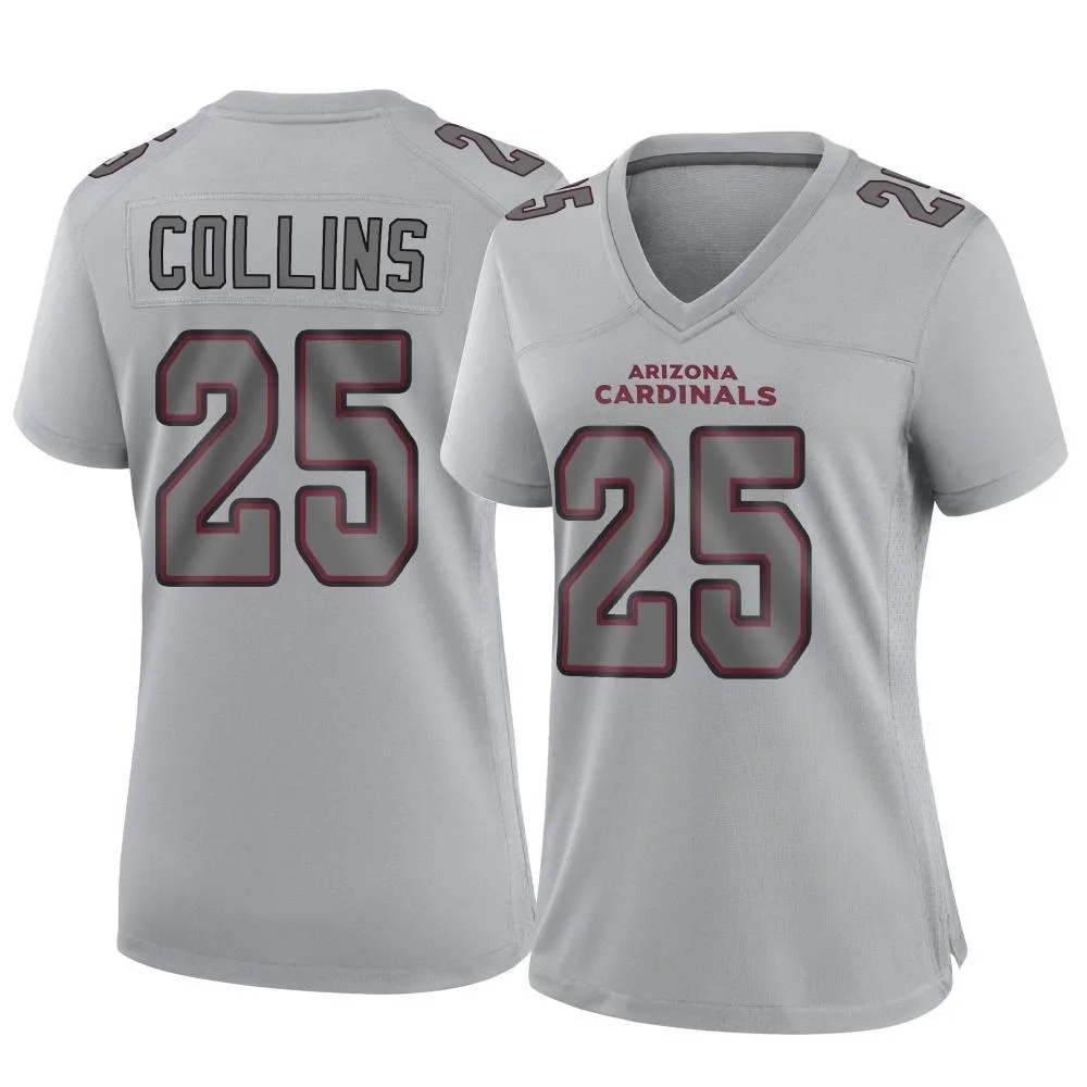 Women's Arizona Cardinals Zaven Collins Nike Atmosphere Fashion Game Gray Jersey Women's Arizona Cardinals Zaven Collins Nike Atmosphere Fashion Game Gray Jersey