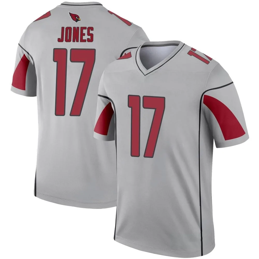 Men's Arizona Cardinals Zay Jones Nike Inverted Silver Legend Jersey Men's Arizona Cardinals Zay Jones Nike Inverted Silver Legend Jersey